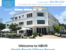 Tablet Screenshot of northbeachvillageresort.com